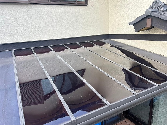 中央市　テラス屋根張り替え